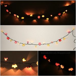 Egg Carton Flower Lights