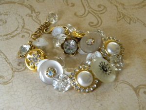 Glass Button Bracelet