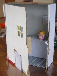 Homemade Cardboard Dollhouse