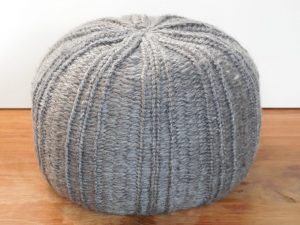 Knit Pouf Ottoman