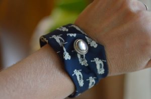 Necktie Button Bracelet