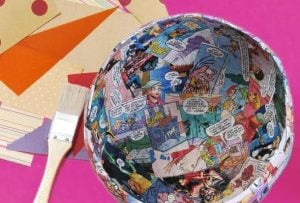 Paper Mache Bowl with Balloon