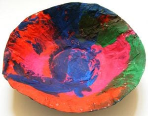 Paper Mache Plate and Bowl