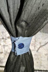 Blue Curtain Tie Back