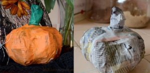 Easy Paper Mache Pumpkins