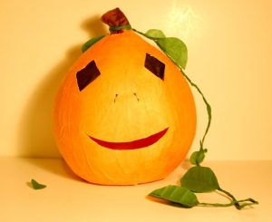 Halloween Paper Mache Pumpkin
