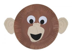 Monkey Paper Plate Mask