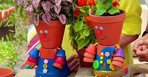 Painted Flower Pot People