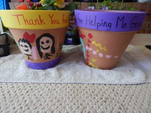 Painted Flower Pot for Teacher