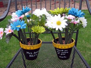 Painted Flower Pots for Teachers