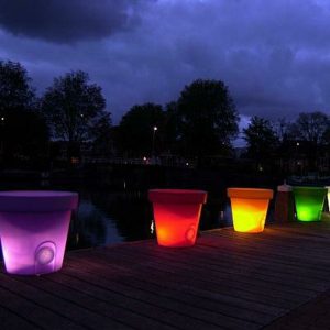 Painted Flower Pots that Glow in the Dark