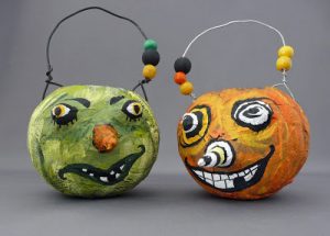 How to Paint Paper Mache Pumpkins