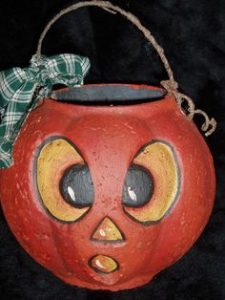 Paper Mache Pumpkin Basket