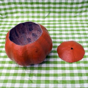 Paper Mache Pumpkin Box