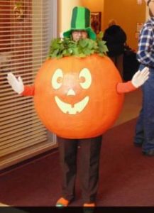 Paper Mache Pumpkin Costume