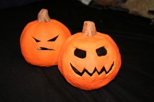 Paper Mache Pumpkin Faces
