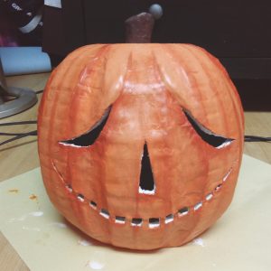 Paper Mache Pumpkin Mask