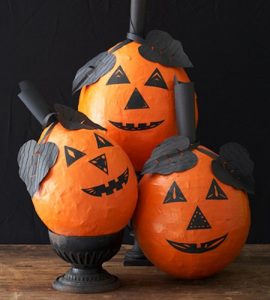 Paper Mache Pumpkins