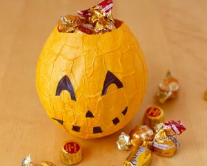 Paper Mache Pumpkins for Kids