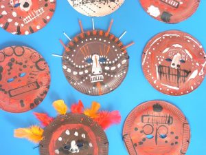 Paper Plate African Masks