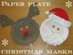 Paper Plate Christmas Masks