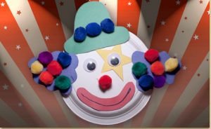 Paper Plate Clown Masks