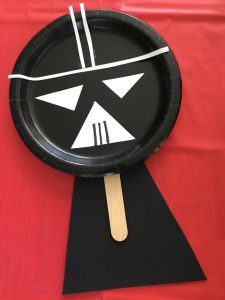 Paper Plate Darth Vader Mask