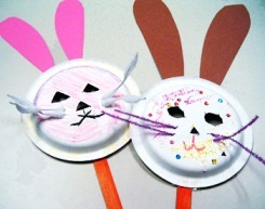 Paper Plate Easter Bunny Masks
