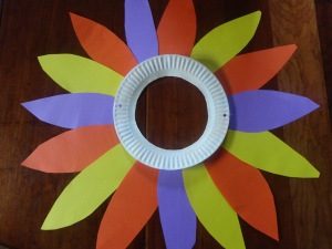 Paper Plate Flower Mask