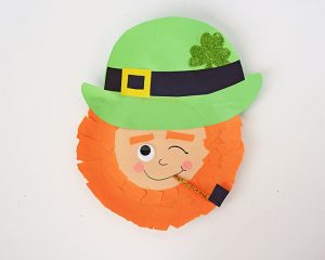 Paper Plate Leprechaun Mask