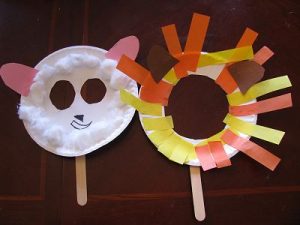 Paper Plate Masks Animals