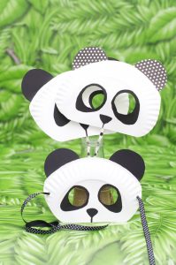 Paper Plate Panda Mask