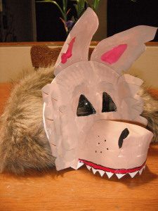 Paper Plate Wolf Mask