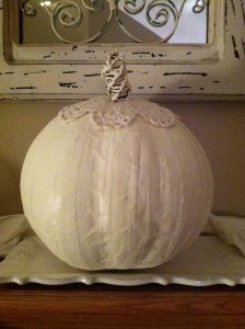 Fake Paper Mache Pumpkin