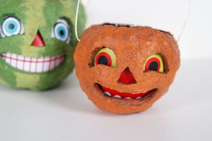 Vintage Paper Mache Pumpkins