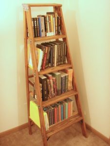 Wooden Ladder Bookshelf