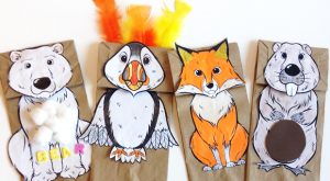 Animal Paper Bag Puppets