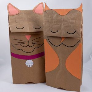 Cat Paper Bag Puppets