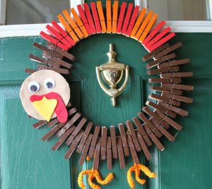 Clothespin Turkey Wreath