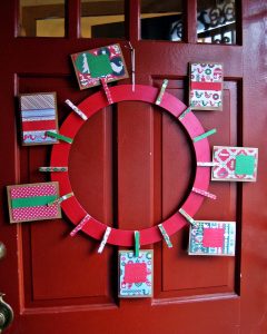 Clothespin Wreath Card Holder