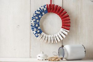 Clothespin Wreath Patriotic
