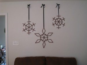 DIY Popsicle Stick Snowflakes