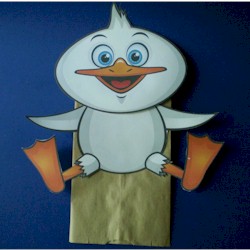 Duck Paper Bag Puppet
