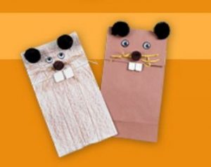 Groundhog Paper Bag Puppet