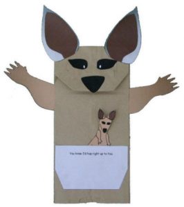 Kangaroo Paper Bag Puppet