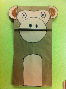 Monkey Paper Bag Puppet