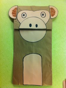 Monkey Paper Bag Puppet