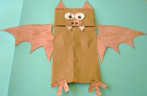 Paper Bag Bat Puppet