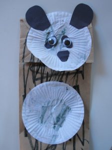 Paper Bag Panda Bear Puppet