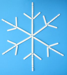 Popsicle Stick Snowflake Design